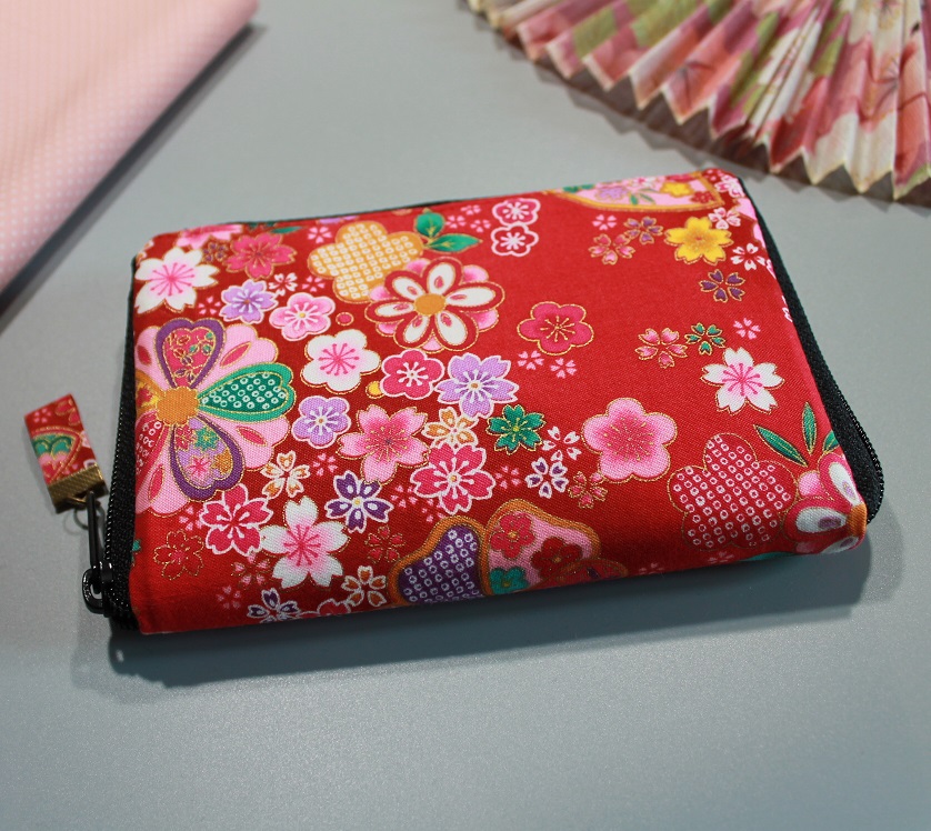 5.5\" zippered Cards and coins wallet - Miya red